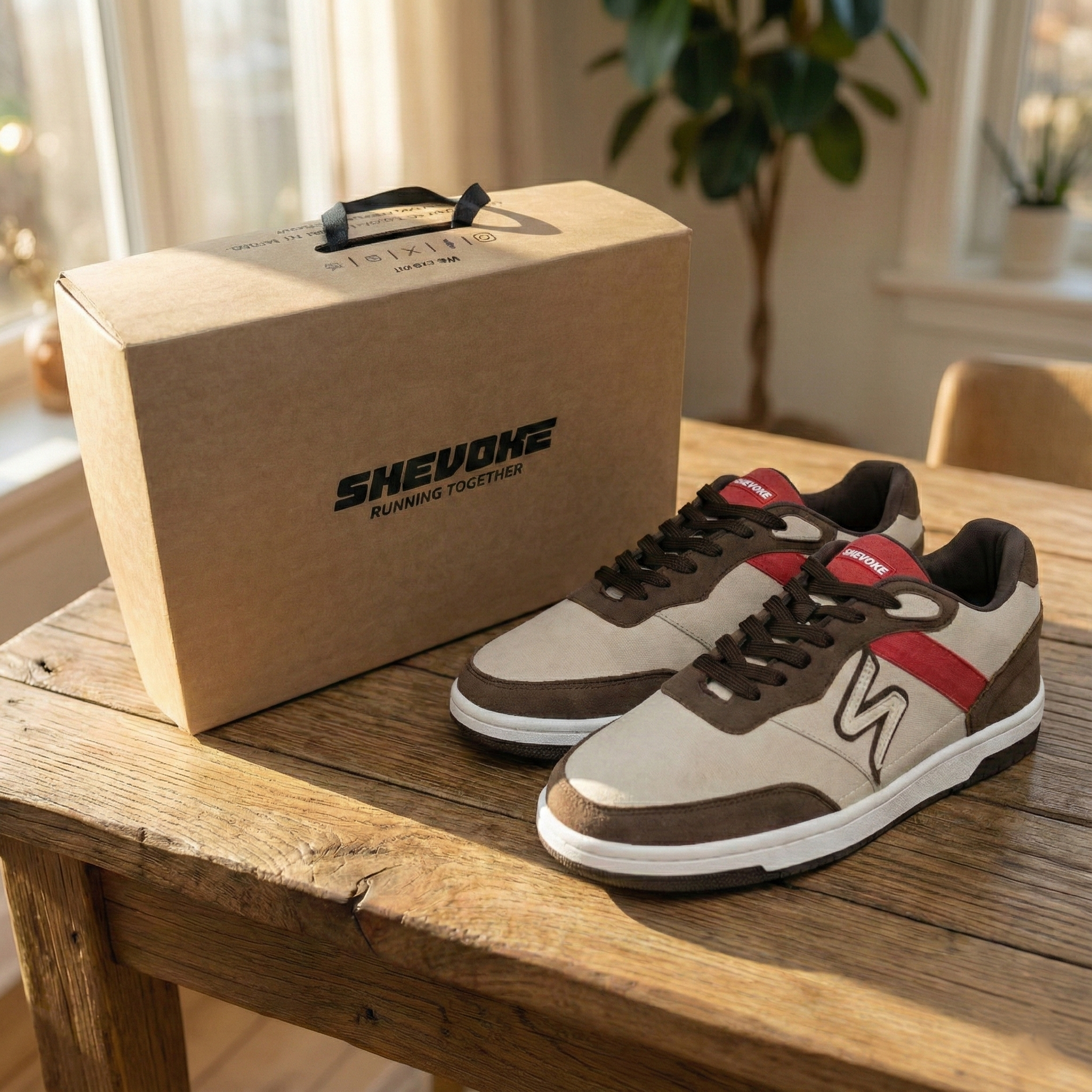 Skevoxe Fusion - Sunstone Sneakers with branded box Skevoxe Fusion - Sunstone Sneakers with branded box
