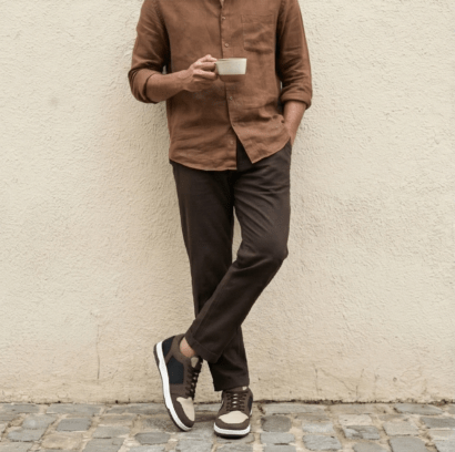 Skevoxe Edge – Mahogany Obsidian Sneakers